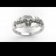 Leaves Engagement Ring, 14k gold ring,White gold and Diamond engagement ring, Anniversary ring, diamond engagement ring