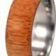 Eco-Friendly Bamboo Wood Titanium Ring with my Ring Armor Waterproofing applied, Ring Armor Included