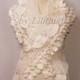 White Bridal Shawl Wrap, Crochet Shawl, Wedding Shawl, Bridal Shrug Bolero, Lace Shawl, Wedding Wrap, Bride Accessory, Bridesmaid Shawl