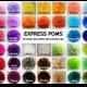Tissue Paper Pom Poms - 3 Large Poms - Large 17" - Ships within ONE Business Day - Tissue Poms, PomPom, Tissue Pom Poms, Choose Your Colors!