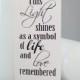 Light Life and Love Memorial Candle Decal, DIY