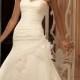 Fabulous Fit And Flare Bridal Dress With Flowers By Casablanca 2105