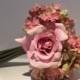Pink Rose Bouquet - Spring/Summer Mixed Floral Bouquet - Wedding Centerpiece- Pink/Green/Mauve Flowers - Wedding Bouquet - Rose Bouquet