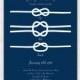 printable wedding invitation nautical beach boat navy knots digital file DIY invite custom personalised preppy sailor - tie the knot