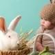 Velveteen Easter Bunny Rabbit Crochet Baby Hat- Brown White Soft Cozy Cuddle 13 Colors!