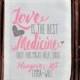 Love is The Best Medicine Hangover Kit Wedding Welcome Bag- Muslin Cotton Mini Favor Bags