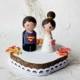 Personalized Wedding Cake Topper, Painted Wedding Cake Wood Peg Dolls, Custom Wedding Bride and Groom, Custom Cake Top, Wedding Cake Top