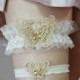 Wedding Garter Set, Gold butterfly bridal garter set, wedding garters, bridal garter set, prom garter