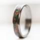 Mens Wedding Band Patina Copper Inlay Ring