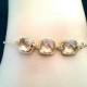 Champagne Peach Wedding Bracelet,Gemstone,bridesmaid gifts,Chain Bracelet,Peach Bracelet,Gold Bracelet,Friendship Bracelet