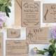 Rustic rosemary kraft wedding invitation. Matching save the date, RSVP, table number etc available
