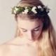 Leafy woodland crown, Flower crown, Natural boho bridal hair wreath, Bridal headpiece, Wedding crown, Floral head piece - OPHELIA