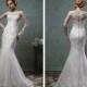 Long Sleeves Mermaid Lace Wedding Dresses