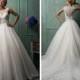 Illusion Neckline A-line Wedding Dresses Featured Sweetheart