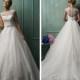 Cap Sleeves Illusion Neckline A-line Wedding Dresses