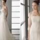 Chic Full A-line Skirt Wedding Dress with Tiered Bodice