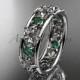 Platinum leaf  wedding ring,engagement ring, wedding band. ADLR160 nature inspired jewelry