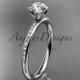 14kt white gold diamond unique engagement ring, wedding ring ADER145