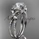 14kt  white gold diamond floral wedding ring,engagement ring ADLR140