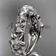 14kt white gold diamond floral wedding ring, engagement ring ADLR149