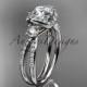 14kt white gold diamond unique engagement ring, wedding ring ADER146