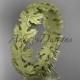 14kt yellow gold diamond maple leaf and vine wedding ring, engagement ring, wedding band ADLR40B