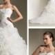Sweetheart Flattering Wedding Dress with Ball Gown Organza Ruffles Lace Skirt
