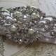 Romantic dangling Victorian wedding bridal rhinestone crystals and dress buckle belt sash
