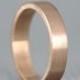Rose Gold Men's Wedding Band - 14K Rose Pink Gold - Matte Finish - 4 mm wide - Mens Wedding Ring - Made in Canada - Commitment Ring