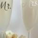 Mr. and Mrs.Champagne Glasses. WEDDING TOASTING GLASSES. Comes with a Mr and a Mrs glass