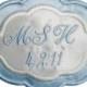 Arielle Embroidered Personalized Wedding Gown Label in Bridal Blue and Ivory