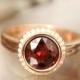 Red Spinel 14K Rose Gold Ring, Diamond Ring, Engagement Ring, Gemstone Ring, Stacking Ring, Anniversary Ring - Made To Order