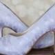 Lilac Wedding Shoes / Lilac Lace Shoes / Peeptoe Bridal Heels / Lace Wedding Shoes / Bride on Budget Wedding Shoes