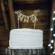 Personalized Cake Topper, Rustic Country Barn Wedding Cake Topper, Rustic Cake Topper, Barn Wedding Cake Topper, Burlap Banner Cake Topper