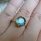 Gold Ring - Labradorite gold ring- 18k gold ring -  Labradorite ring - round - Solitaire - prong ring