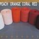 3 Inch Burlap Ribbon - Peach, Orange, Coral, Red, Burgundy - 3 yard rolls