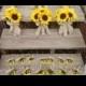 Sunflower Bouquet 10 piece Wedding Flower Set, Bridal Bouquet Sunflower Wedding Bouquet, Rustic Wedding, Rustic Bouquet Sunflower Bridesmaid