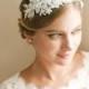 Lace wedding headband, bridal headband, flower headband, wedding headband, wedding hair - style 217
