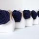 Nautical Wedding ideas/  6* Navy Blue Bridesmaid gifts with chains / choose your own initial option