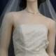 wedding veil   Fingertip length Cascading Angel Cut  finished with a delicate pencil edge