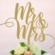mr and mrs : wedding cake topper