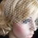 ivory or white Rusian Veiling Blusher Wedding Veil with Comb Ready to Wear