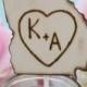 Cake Topper Engraved Wood State Rustic Wedding (item E10519)