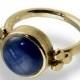 Bold Gold Ring, Kyanite gemstone, Yellow Gold Ring, Stone Engagement Ring, Stones Ring, Unique Gold Ring, Blue Stone, Alternative