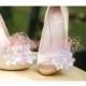 Shoe Clips Pink & Lavender Pastels Hydrangeas. Couture Bridesmaid Bride. More: Yellow Grey Celadon Green Fuchsia Navy. Feathers Tulle Pearls