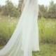 Wedding veil, chapel length veil with beading lace comb --Eleanor