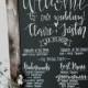 Wedding program chalkboard sign