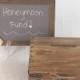 Honeymoon Fund Wooden Chest With Chalkboard