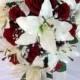 Wedding Cascading Bouquets, Lilly Cascading Bouquets, Rose Cascading Bouquets, Calla Lilly Bouquets, Silk Wedding Bouquets
