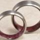 Titanium & Purple Heart Lined Ring // Engagement Ring // Exotic Wood Ring // Men's Wedding Band // Women's Ring // Gift Ring